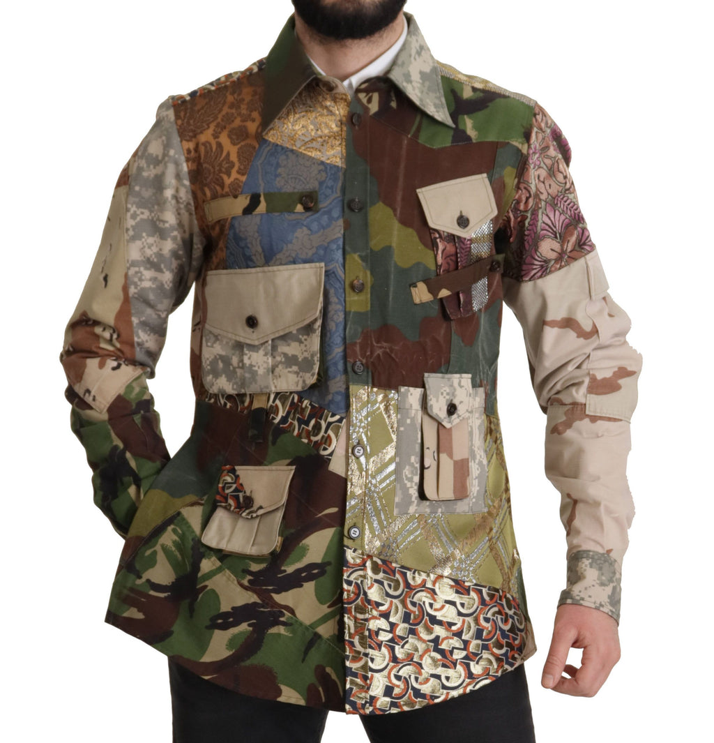 Dolce &amp; Gabbana Patchwork Camouflage Freizeithemd