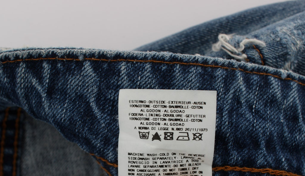 John Galliano – Schicke Boyfriendjeans in blauer Waschung