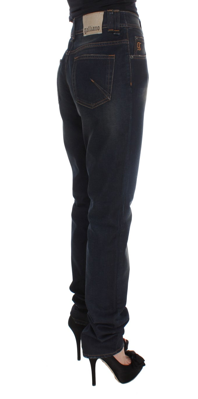 John Galliano Schicke Boyfriend-Fit-Bluejeans