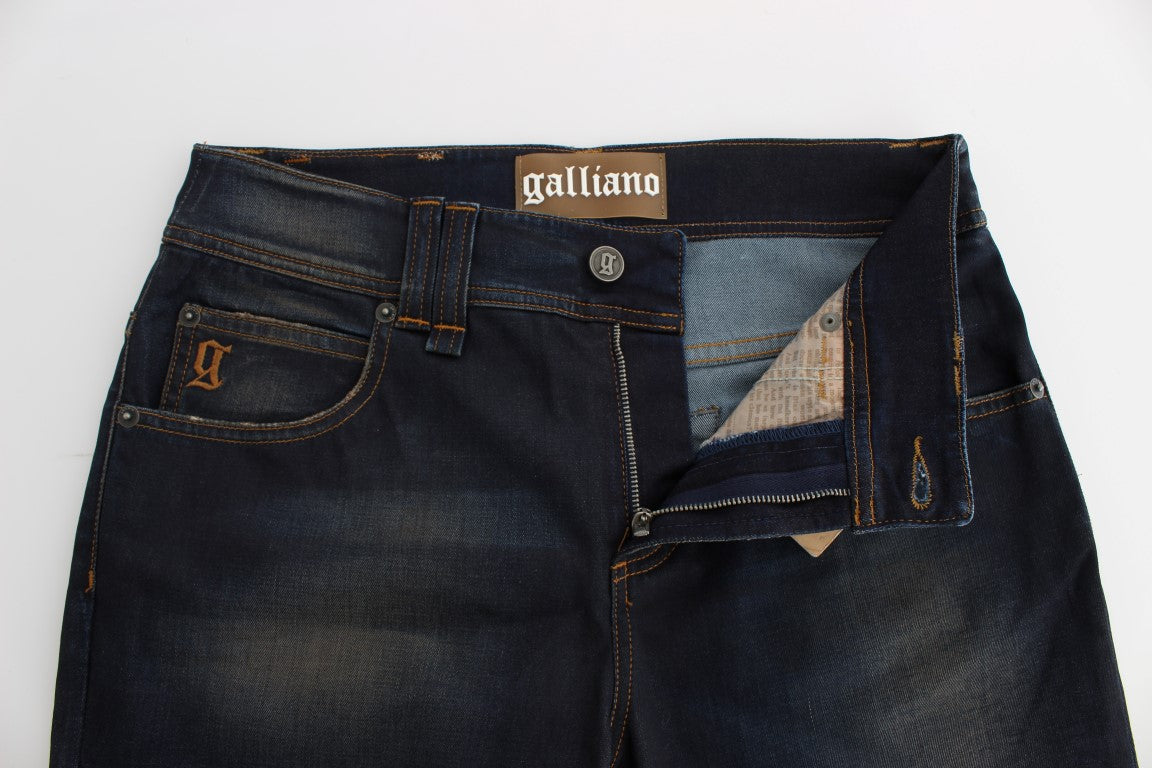 John Galliano Schicke Boyfriend-Fit-Bluejeans