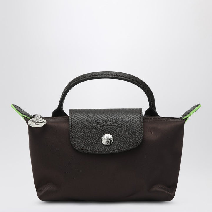 Longchamp Longchamp Le Pliage Green Mocha coloured clutch bag