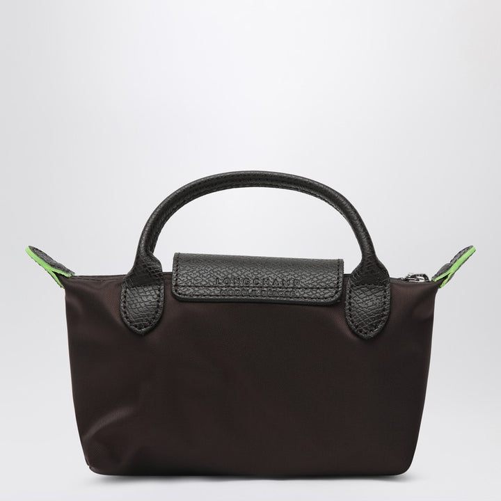 Longchamp Longchamp Le Pliage Green Mocha coloured clutch bag