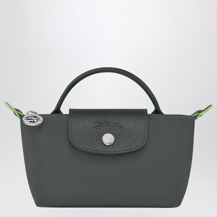 Longchamp Longchamp Le Pliage Green Graphite coloured clutch bag
