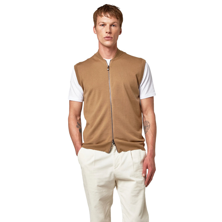 Alpha Studio Vest Camel Man