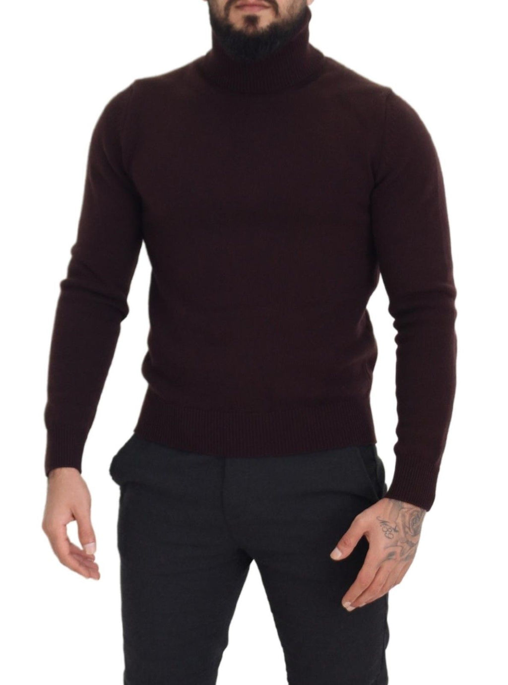 Dolce &amp; Gabbana – Pullover mit Rollkragen in Braun aus Wolle