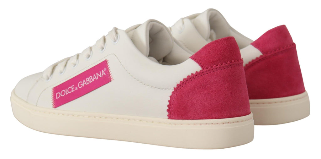 Dolce &amp; Gabbana Elegante weiße Low-Top-Sneakers aus Leder