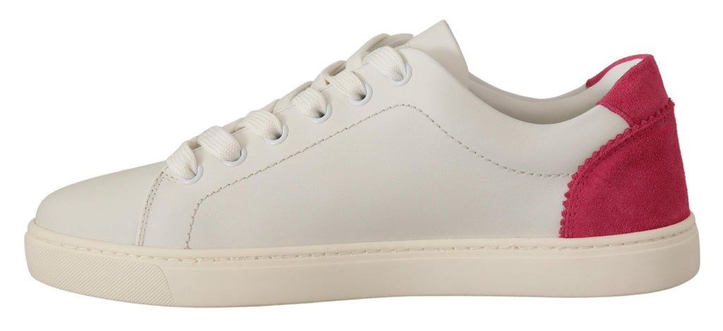 Dolce &amp; Gabbana Elegante weiße Low-Top-Sneakers aus Leder