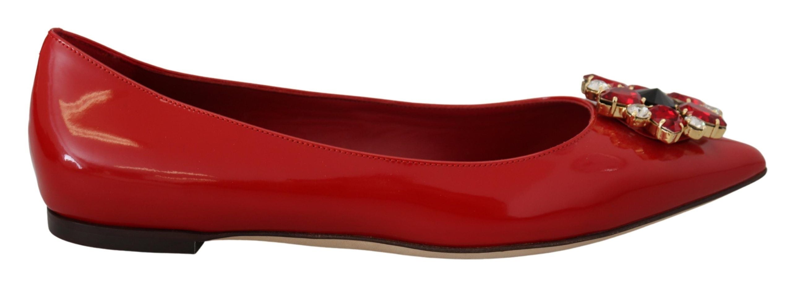 Dolce &amp; Gabbana Rote Wildleder-Loafer mit Kristallen – Exquisite Eleganz
