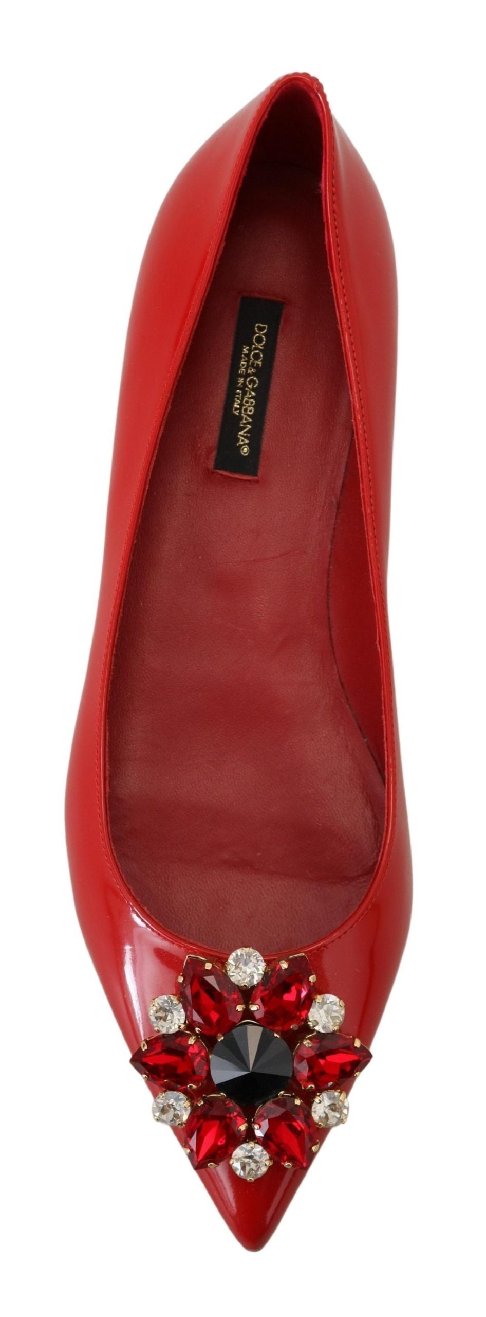 Dolce &amp; Gabbana Rote Wildleder-Loafer mit Kristallen – Exquisite Eleganz