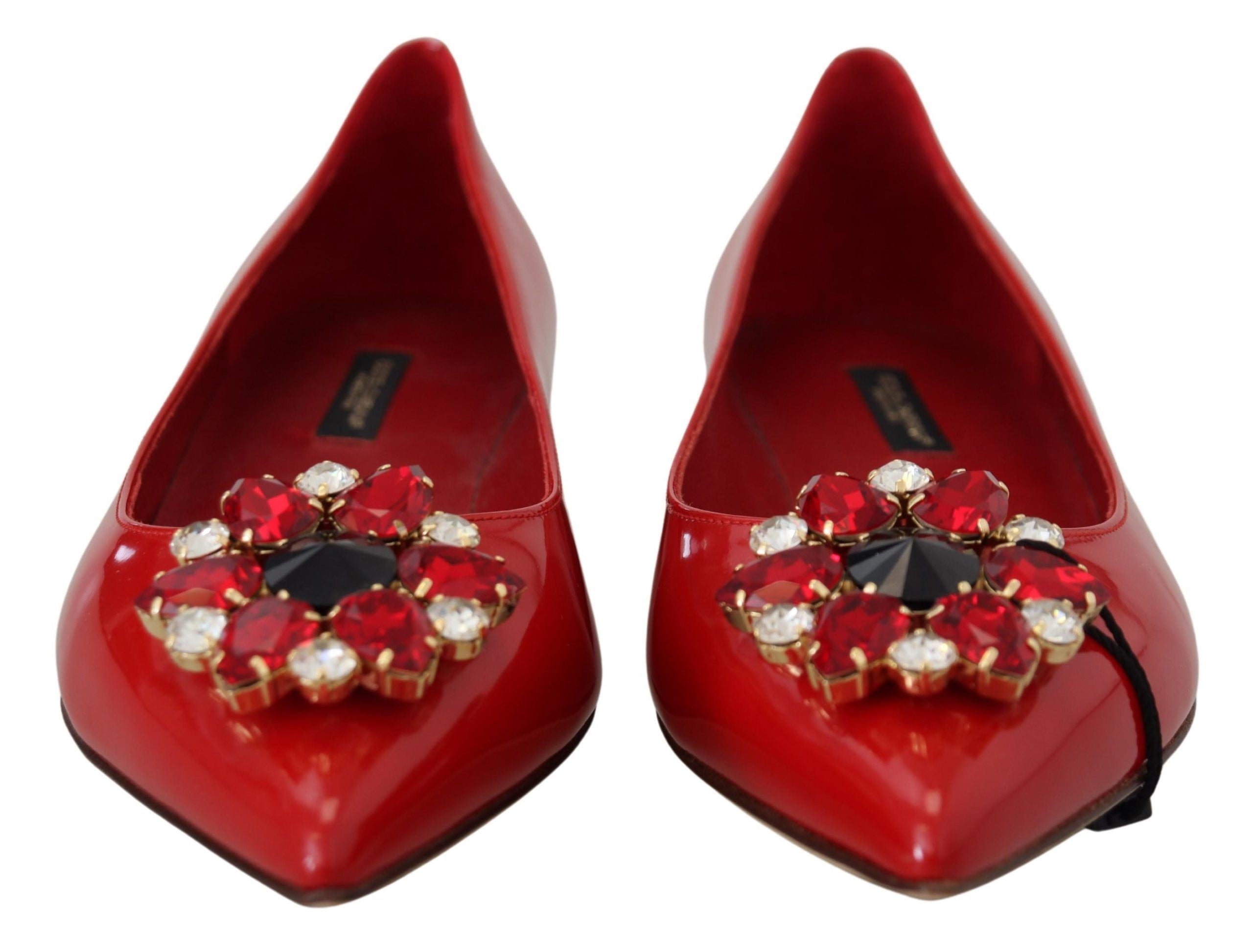 Dolce &amp; Gabbana Rote Wildleder-Loafer mit Kristallen – Exquisite Eleganz