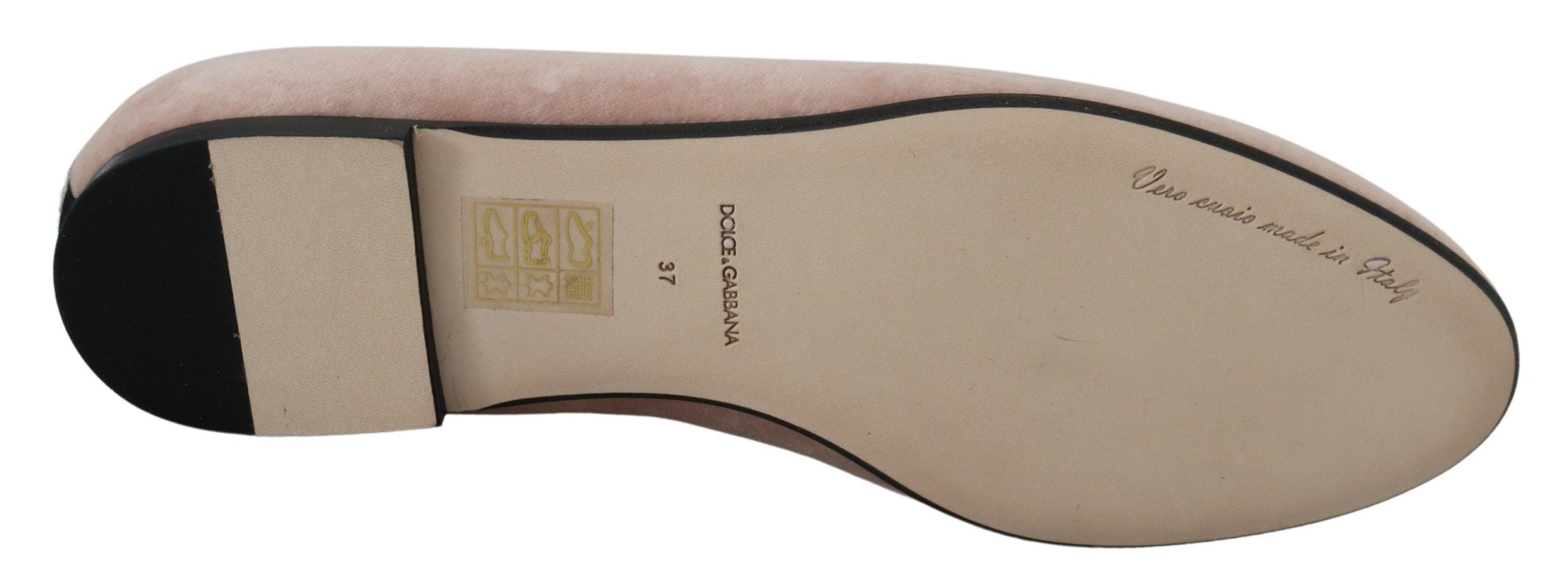 Dolce &amp; Gabbana – Elegante Loafer „Devotion“ aus rosa Samt