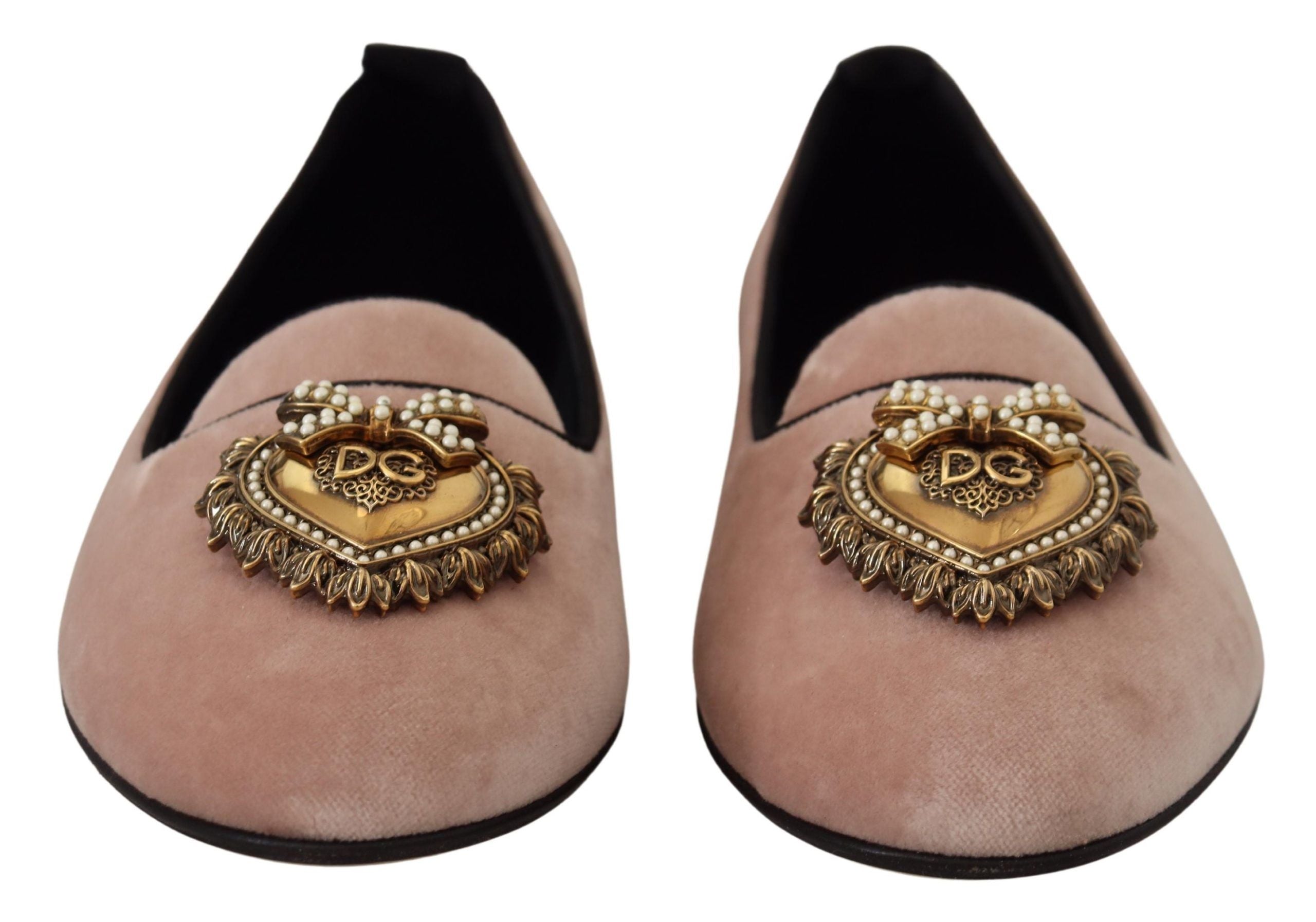 Dolce &amp; Gabbana – Elegante Loafer „Devotion“ aus rosa Samt