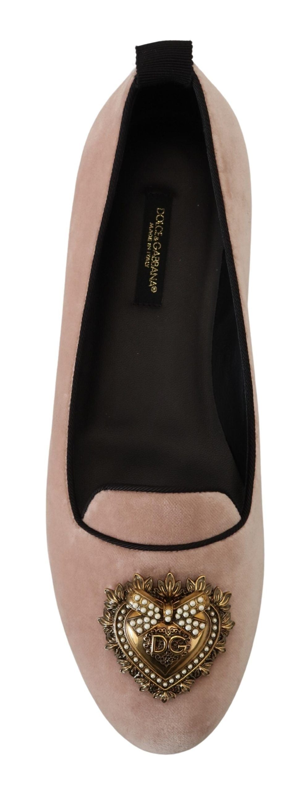 Dolce &amp; Gabbana – Elegante Loafer „Devotion“ aus rosa Samt