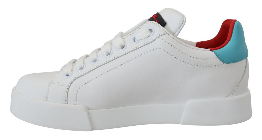 Dolce &amp; Gabbana Elegante weiße Portofino-Leder-Sneaker