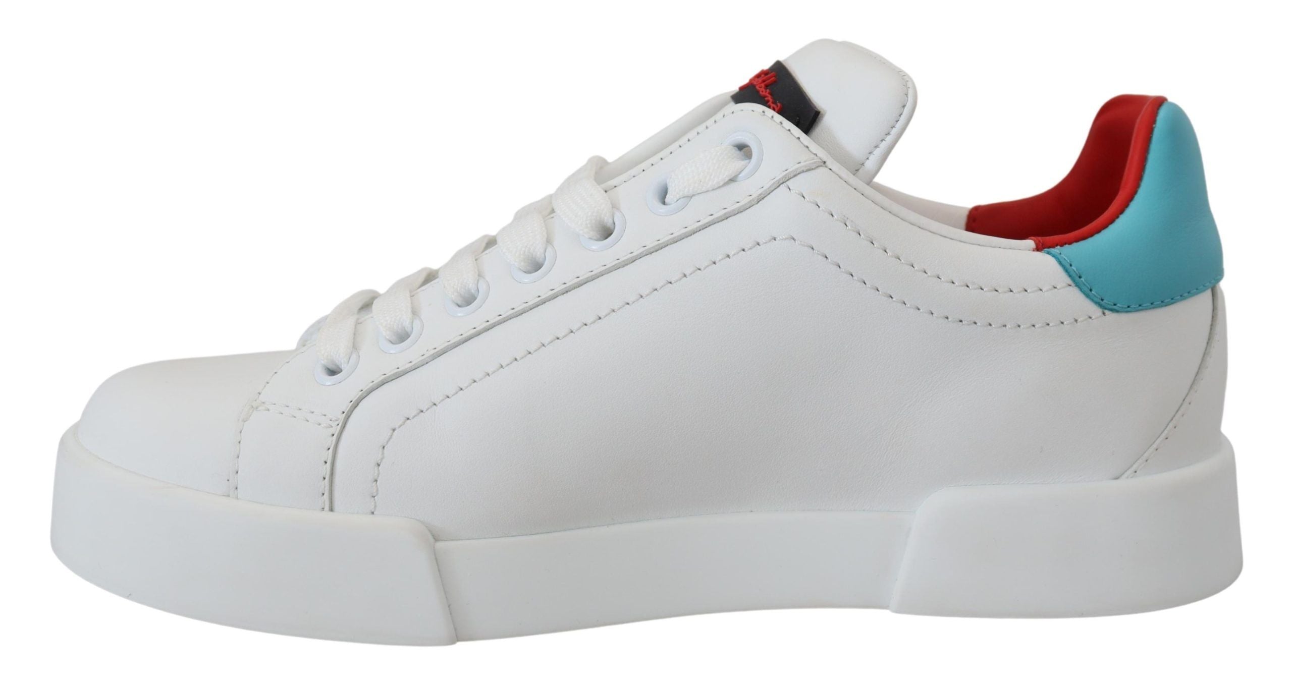 Dolce &amp; Gabbana Elegante weiße Portofino-Leder-Sneaker