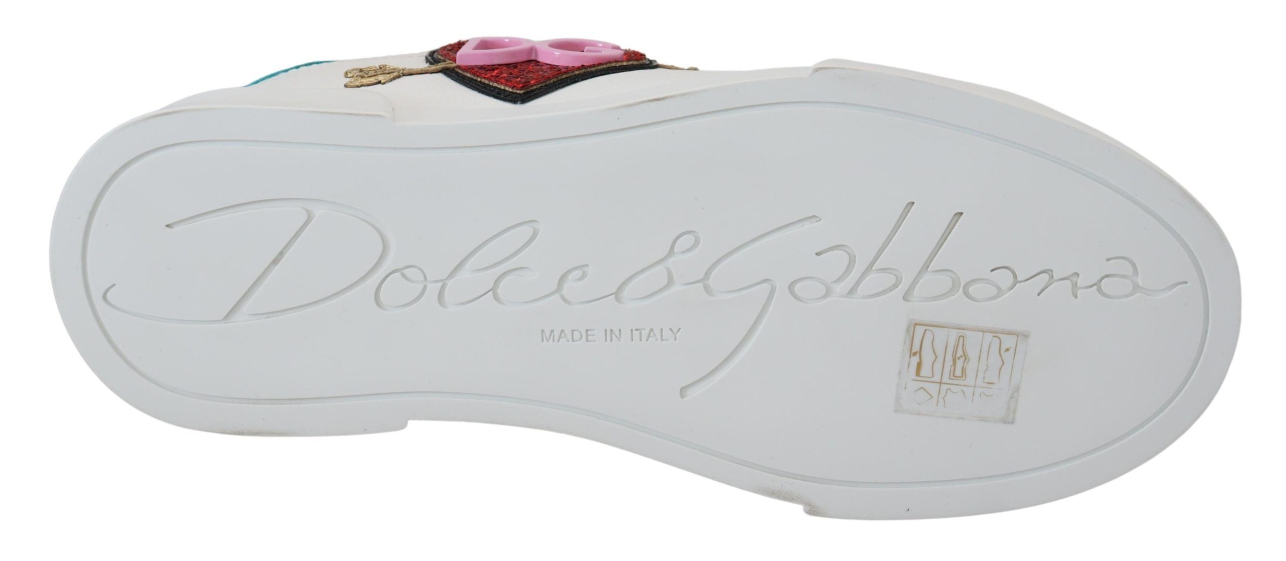 Dolce &amp; Gabbana Elegante weiße Portofino-Leder-Sneaker