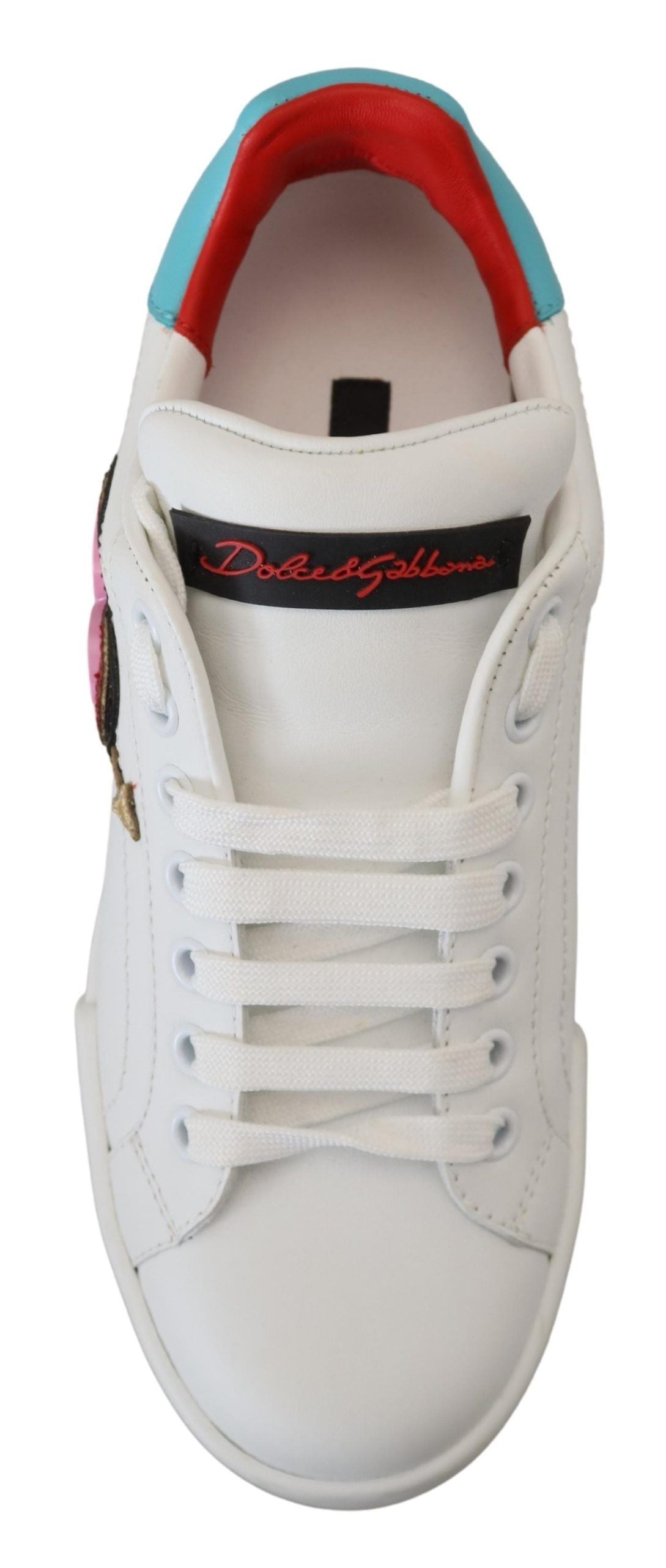 Dolce &amp; Gabbana Elegante weiße Portofino-Leder-Sneaker