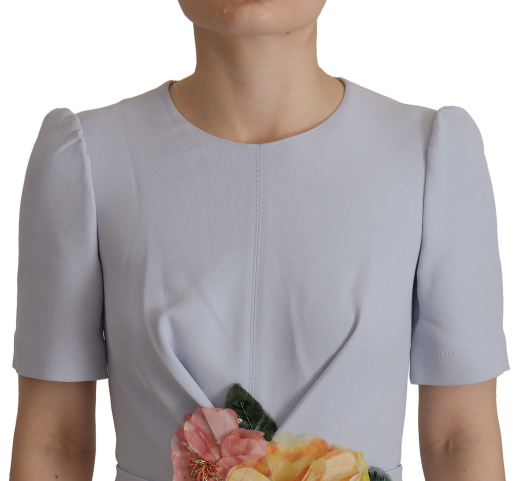 Dolce &amp; Gabbana Elegantes hellblaues A-Linien-Kleid