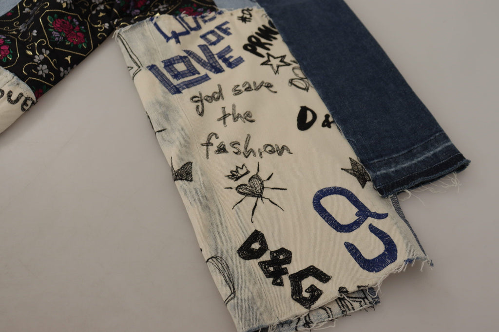 Dolce &amp; Gabbana High-Waist-Jeans in Mehrfarbig mit weitem Schnitt