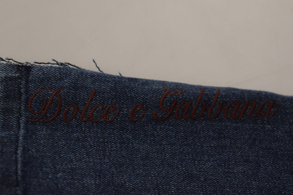 Dolce &amp; Gabbana High-Waist-Jeans in Mehrfarbig mit weitem Schnitt