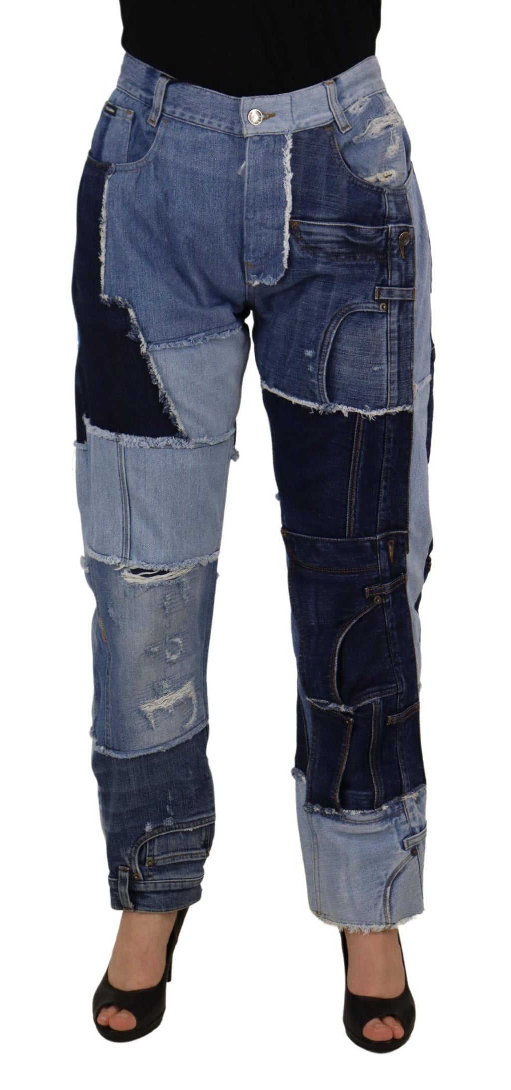 Dolce &amp; Gabbana – Skinny Couture-Jeans mit hoher Taille