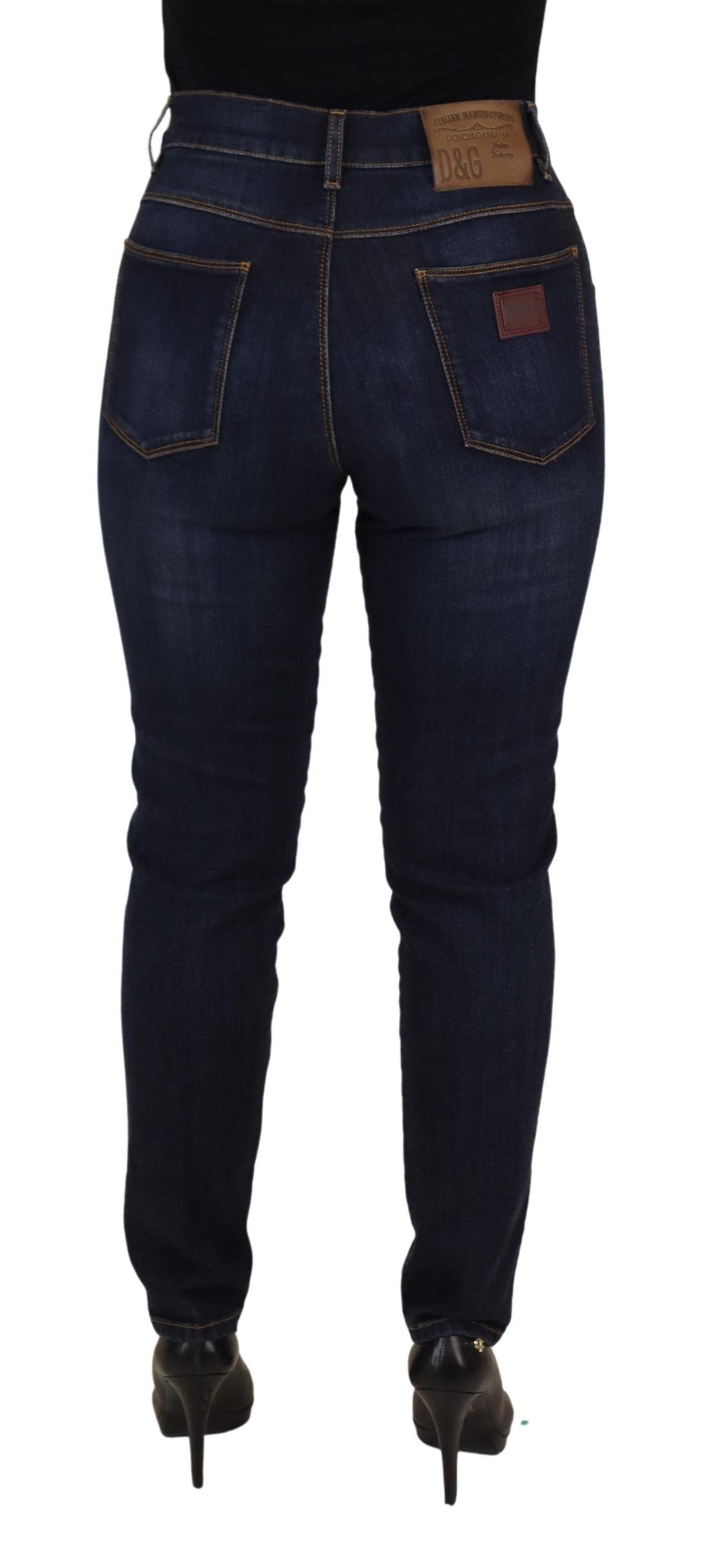 Dolce &amp; Gabbana: Veredeln Sie Ihr Denim-Spiel mit Skinny Jeans mit hoher Taille