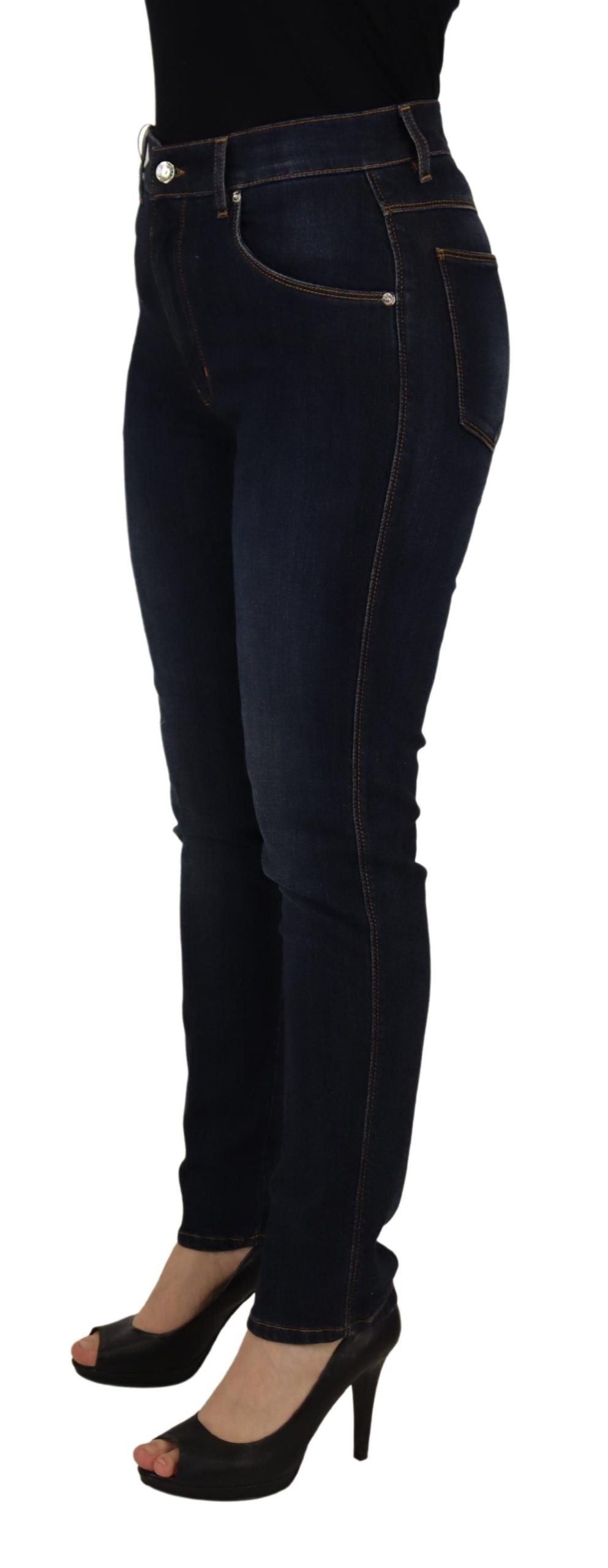 Dolce &amp; Gabbana: Veredeln Sie Ihr Denim-Spiel mit Skinny Jeans mit hoher Taille