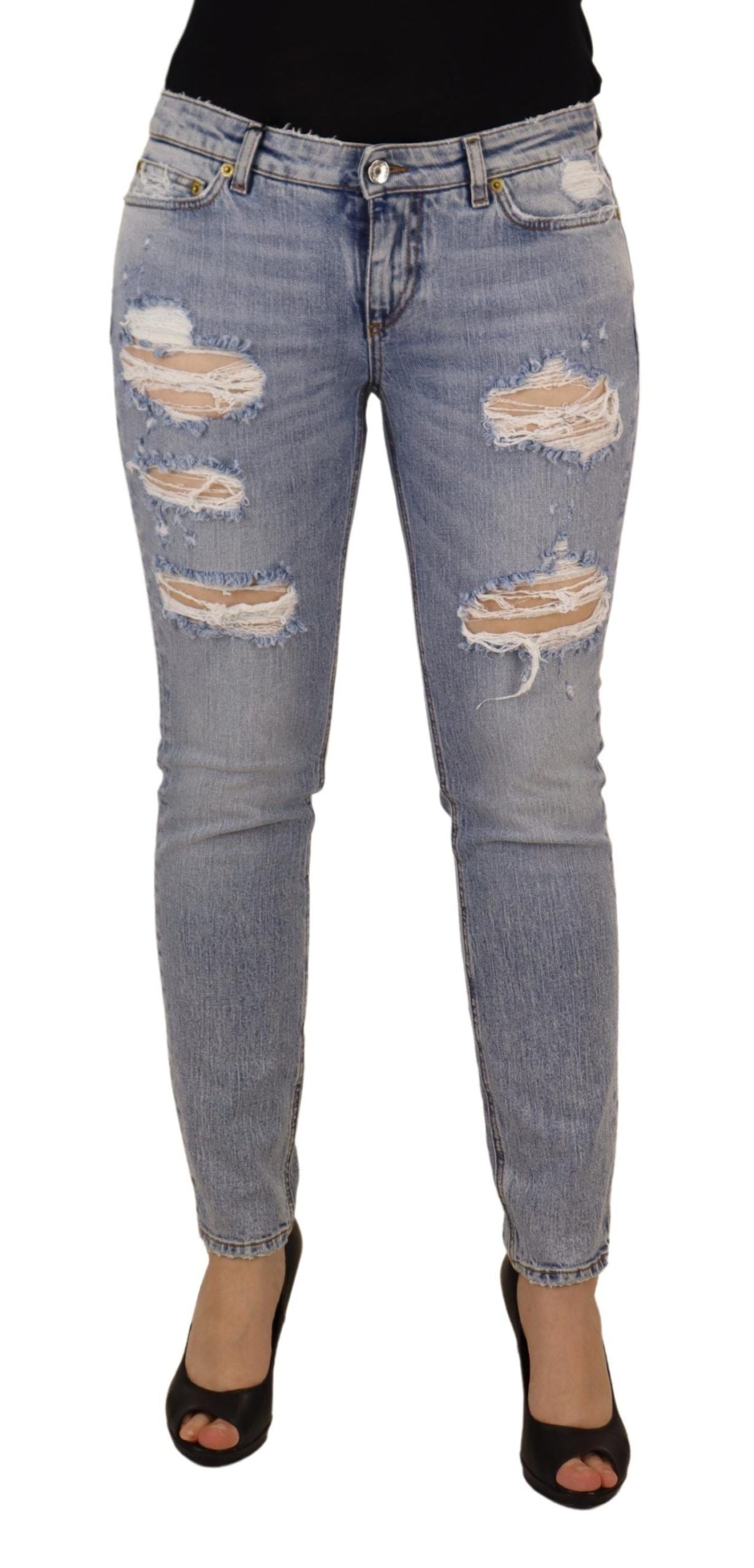 Dolce &amp; Gabbana Eleganter Skinny Fit Denim für anspruchsvollen Stil