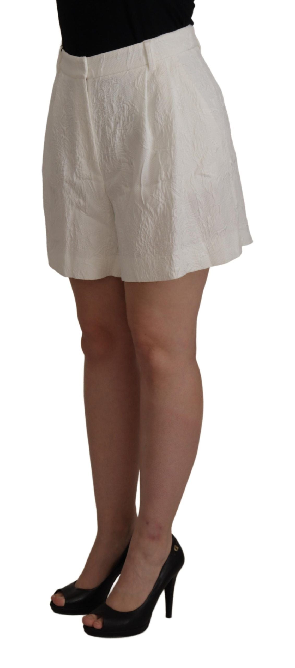 Dolce &amp; Gabbana Elegante weiße Culotte-Shorts mit hoher Taille