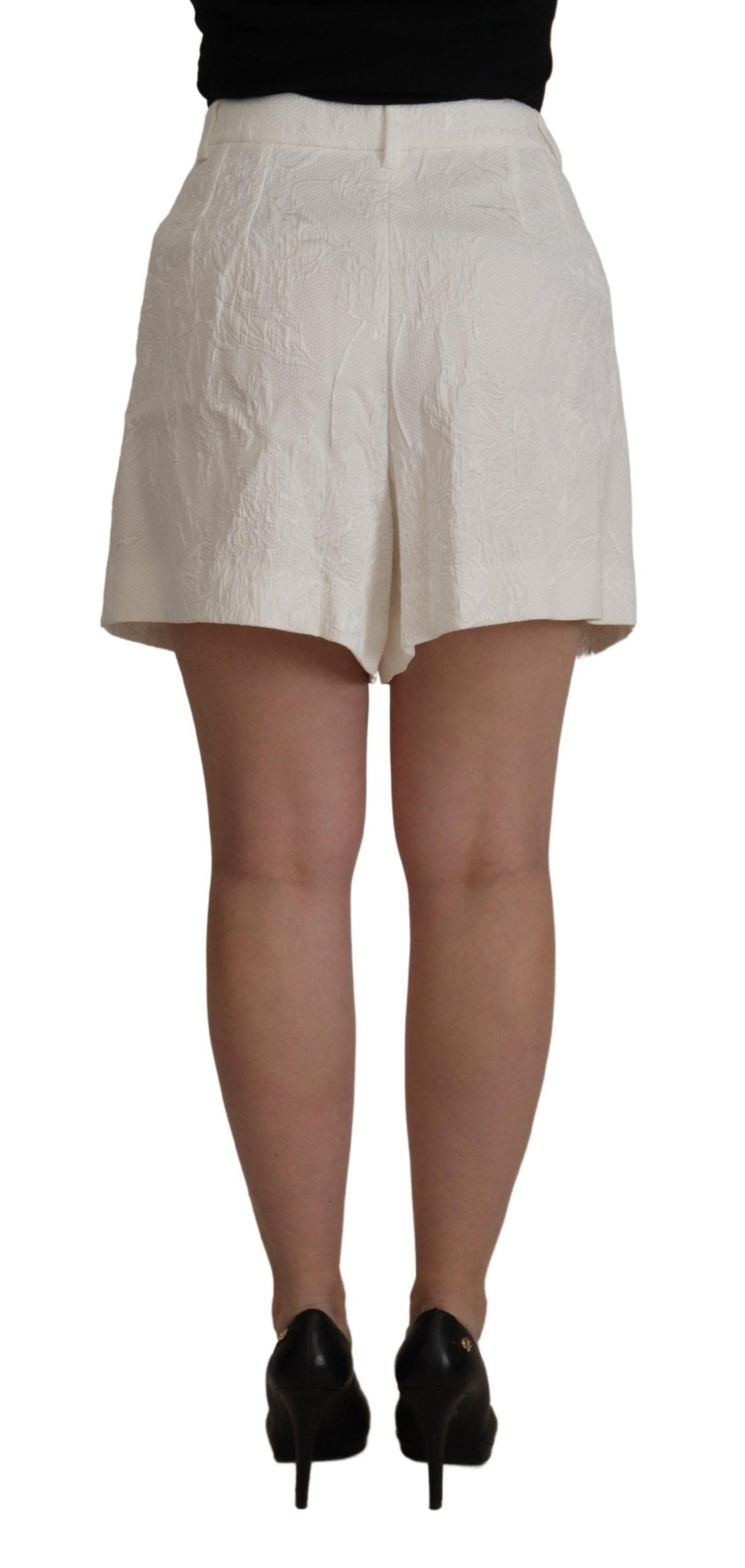 Dolce &amp; Gabbana Elegante weiße Culotte-Shorts mit hoher Taille