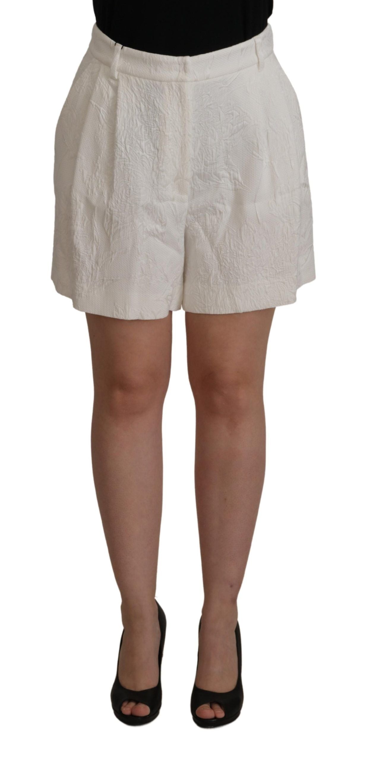 Dolce &amp; Gabbana Elegante weiße Culotte-Shorts mit hoher Taille