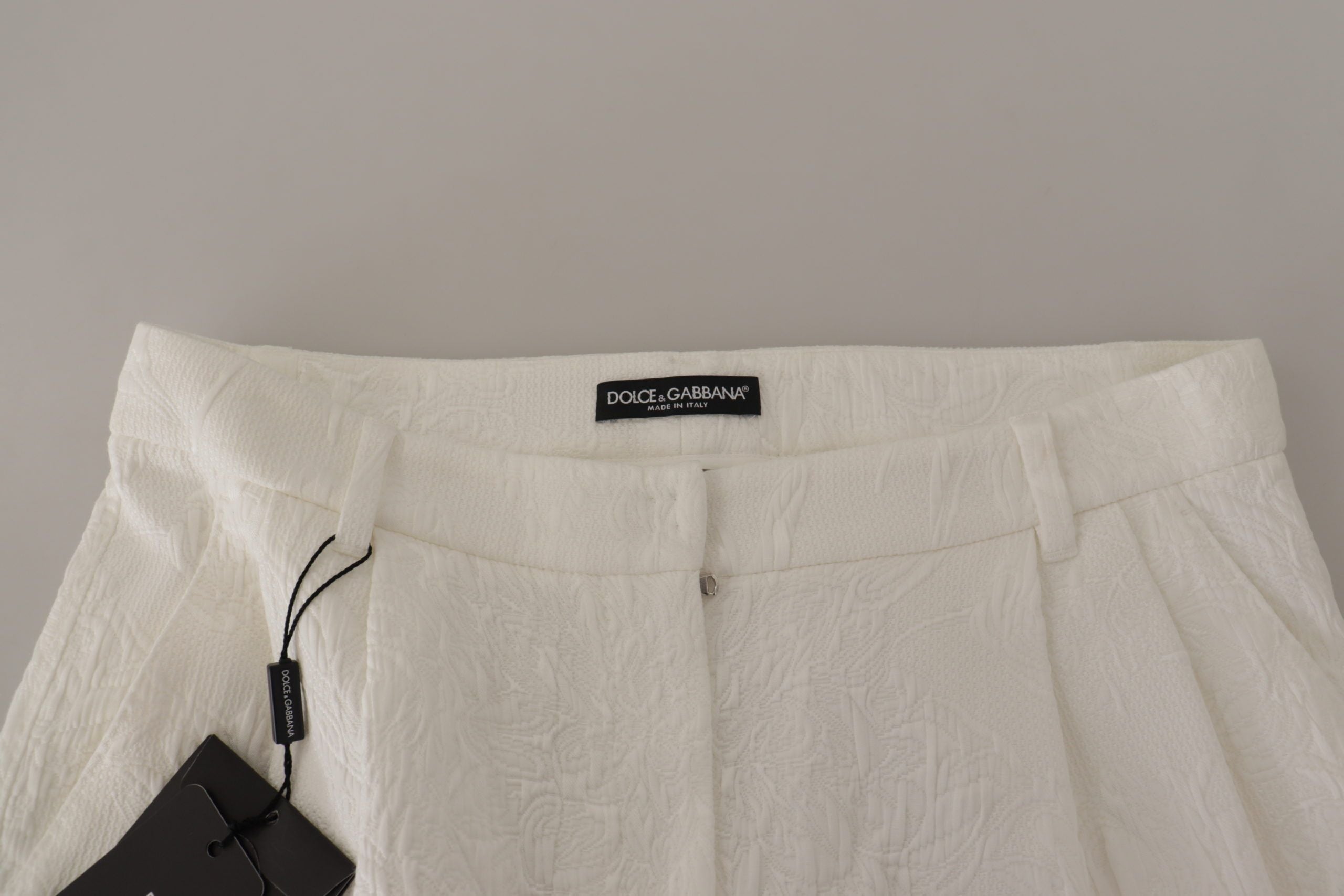 Dolce &amp; Gabbana Elegante weiße Culotte-Shorts mit hoher Taille