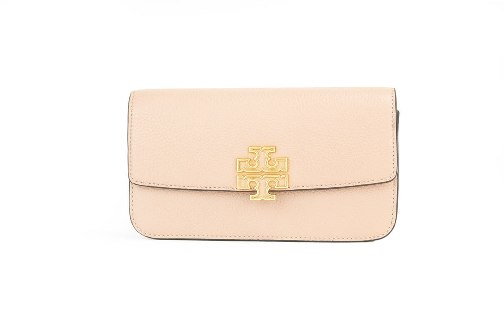 Tory Burch – Kleine Umhängetasche „Britten Meadowsweet“ aus Leder mit Kettenriemen