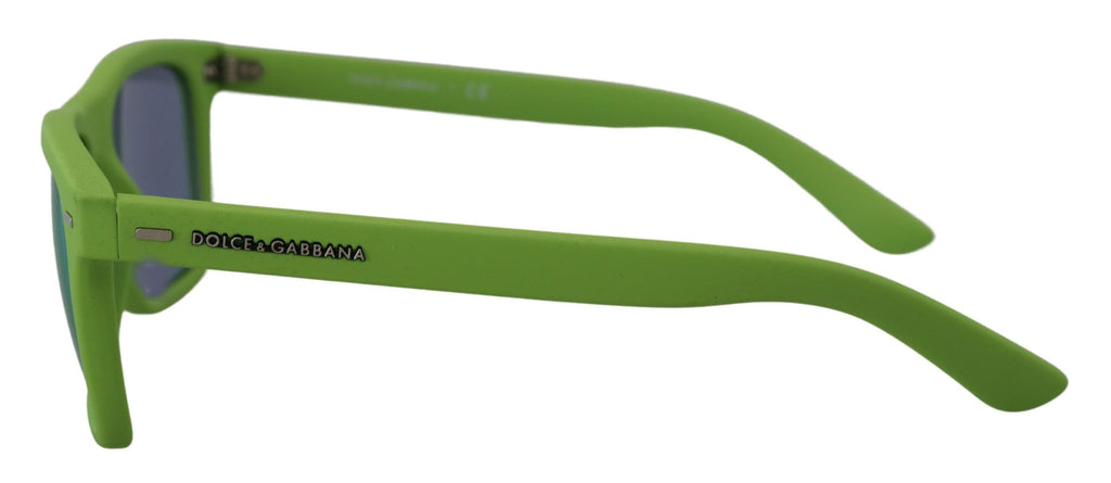 Dolce &amp; Gabbana – Schicke Sonnenbrille mit Vollrand in Säuregrün