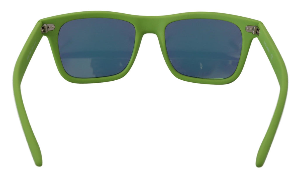 Dolce &amp; Gabbana – Schicke Sonnenbrille mit Vollrand in Säuregrün