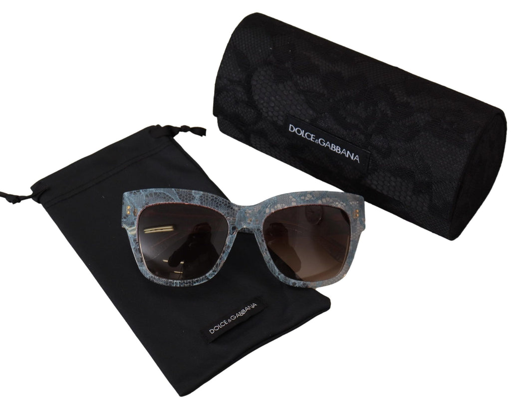 Dolce &amp; Gabbana – Elegante Sonnenbrille mit Spitzenbesatz und Farbverlauf