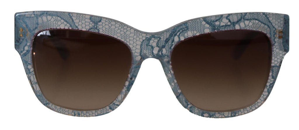 Dolce &amp; Gabbana – Elegante Sonnenbrille mit Spitzenbesatz und Farbverlauf
