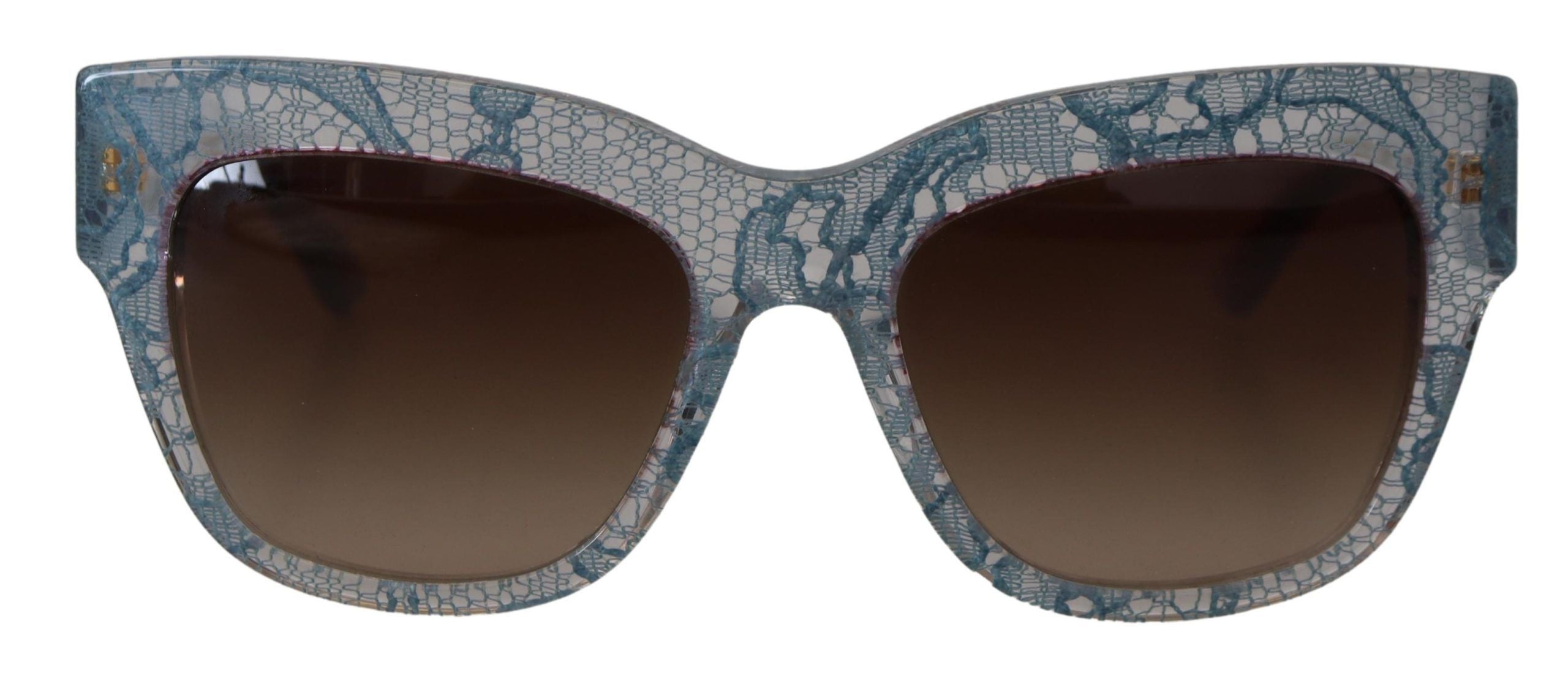 Dolce &amp; Gabbana – Elegante Sonnenbrille mit Spitzenbesatz und Farbverlauf