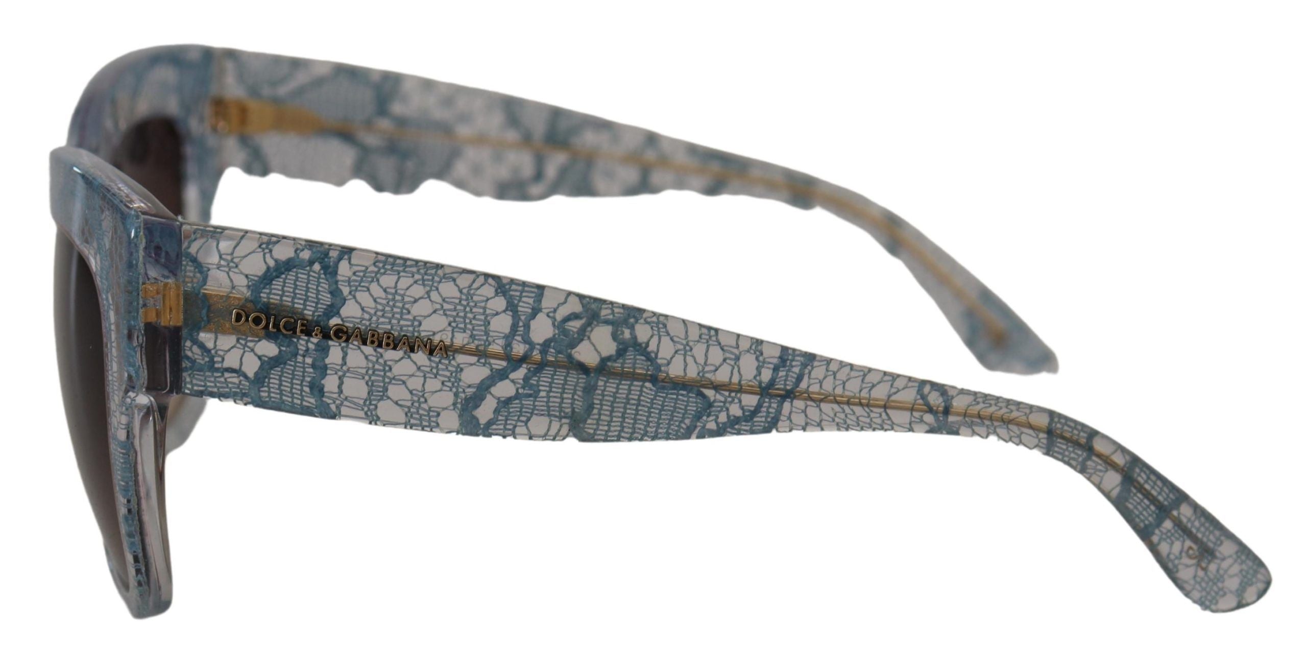 Dolce &amp; Gabbana – Elegante Sonnenbrille mit Spitzenbesatz und Farbverlauf