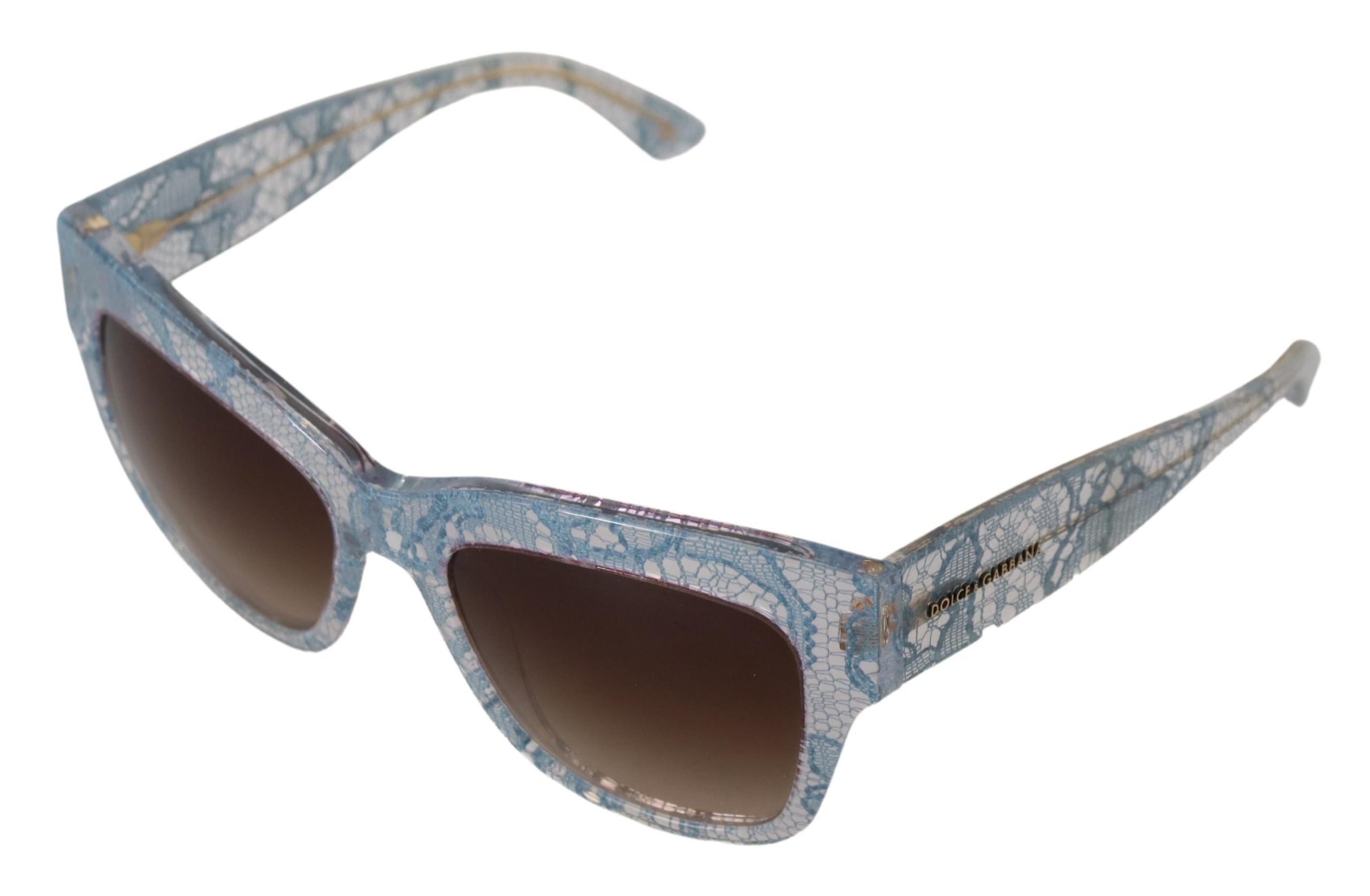 Dolce &amp; Gabbana – Elegante Sonnenbrille mit Spitzenbesatz und Farbverlauf