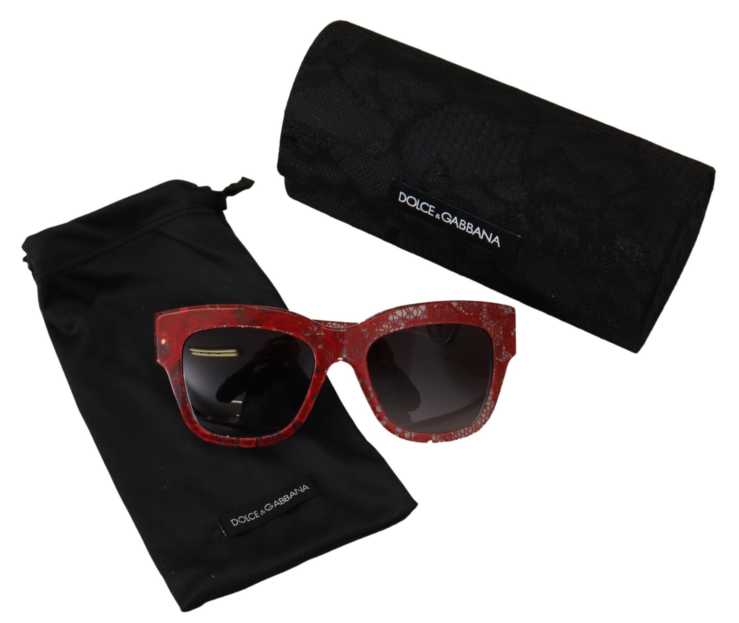 Dolce &amp; Gabbana – Schicke getönte Sonnenbrille aus sizilianischer Spitze