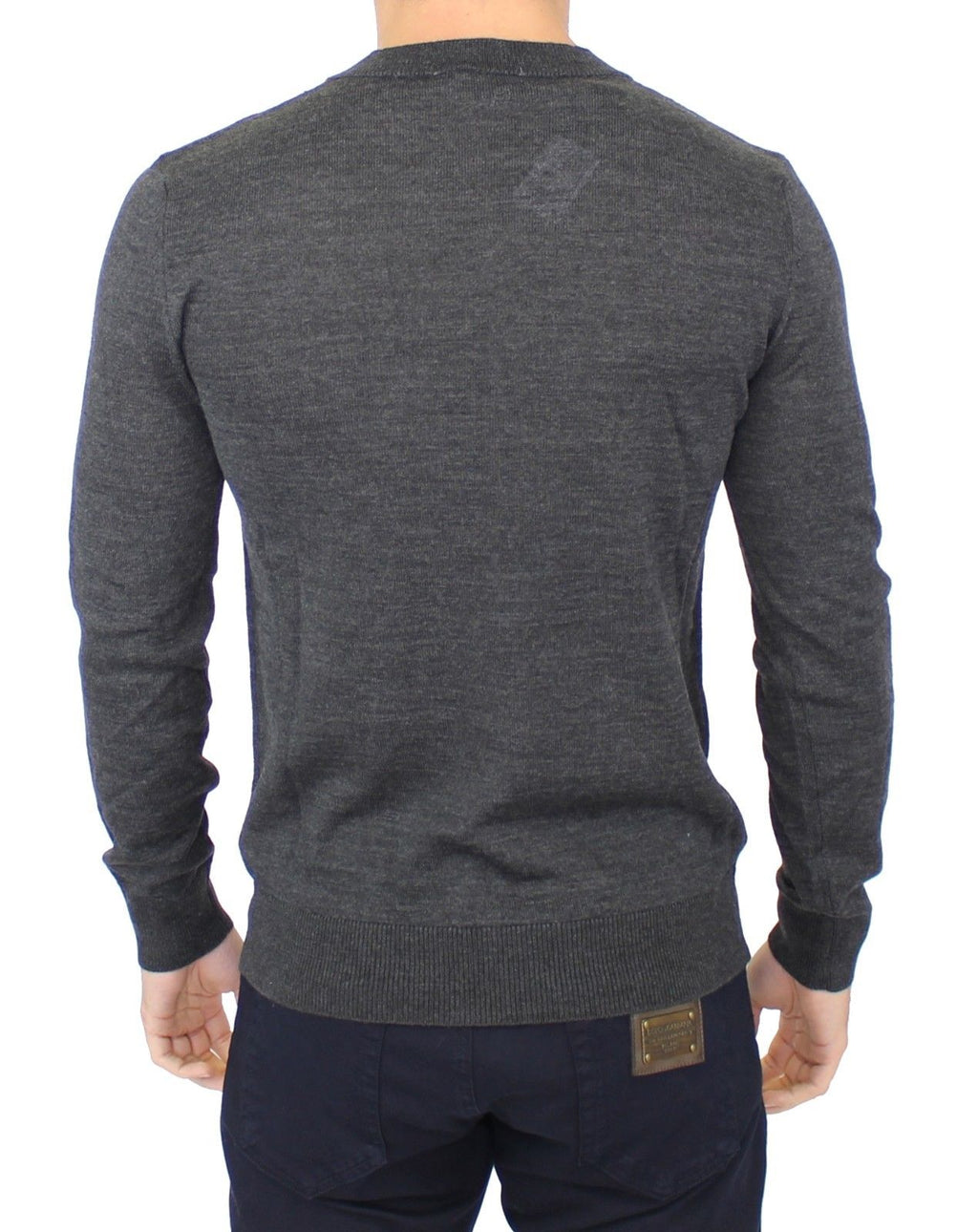 Ermanno Scervino Schicker Pullover aus Wollmischung mit V-Ausschnitt in Grau