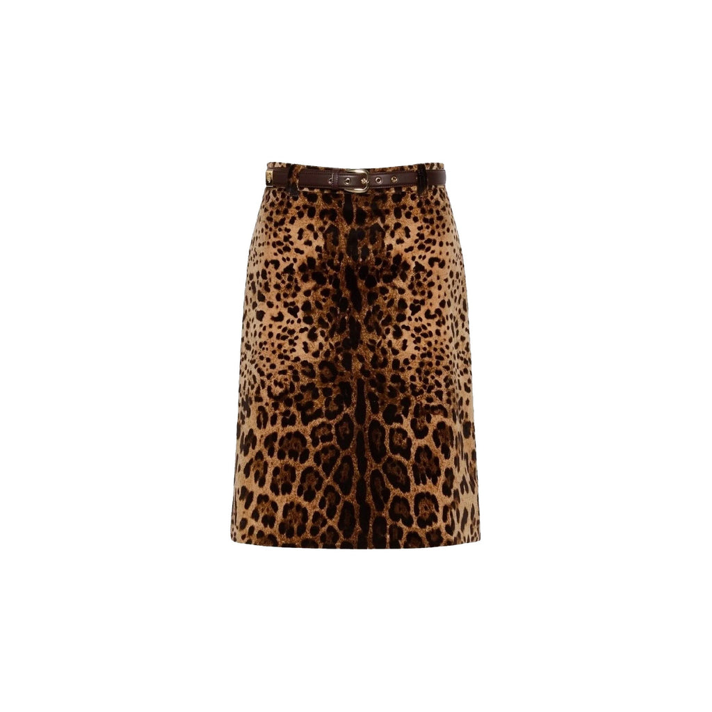 Max Mara Leopard Falange Skirt