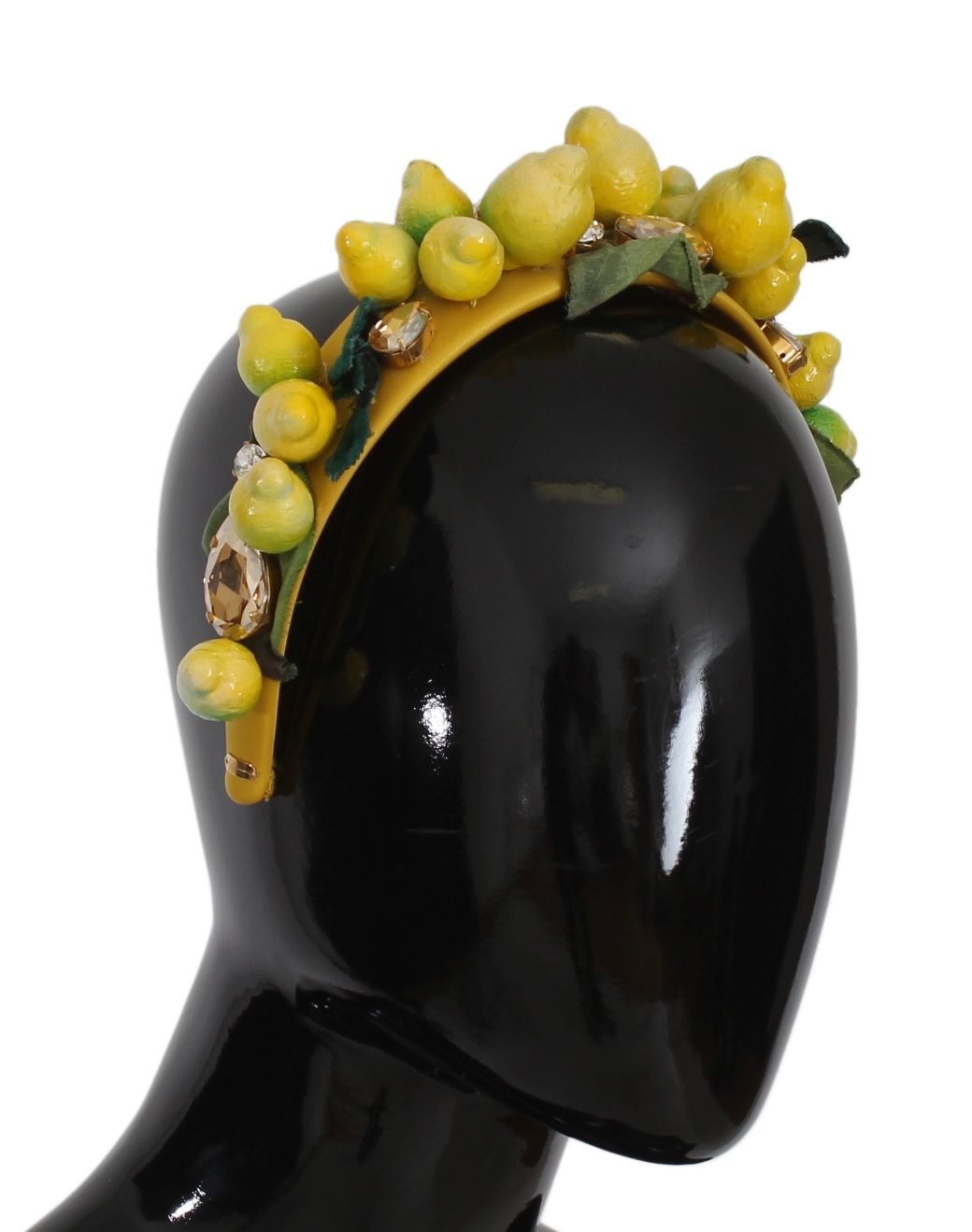 Dolce &amp; Gabbana Exquisites Seiden-Kristall-Zitronen-Stirnband-Diadem