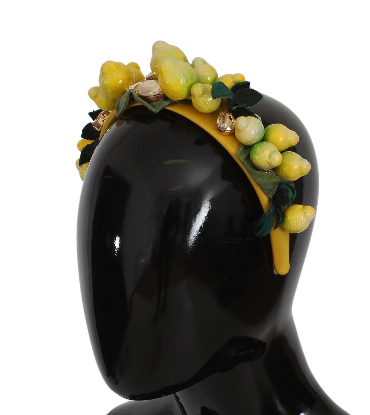 Dolce &amp; Gabbana Exquisites Seiden-Kristall-Zitronen-Stirnband-Diadem