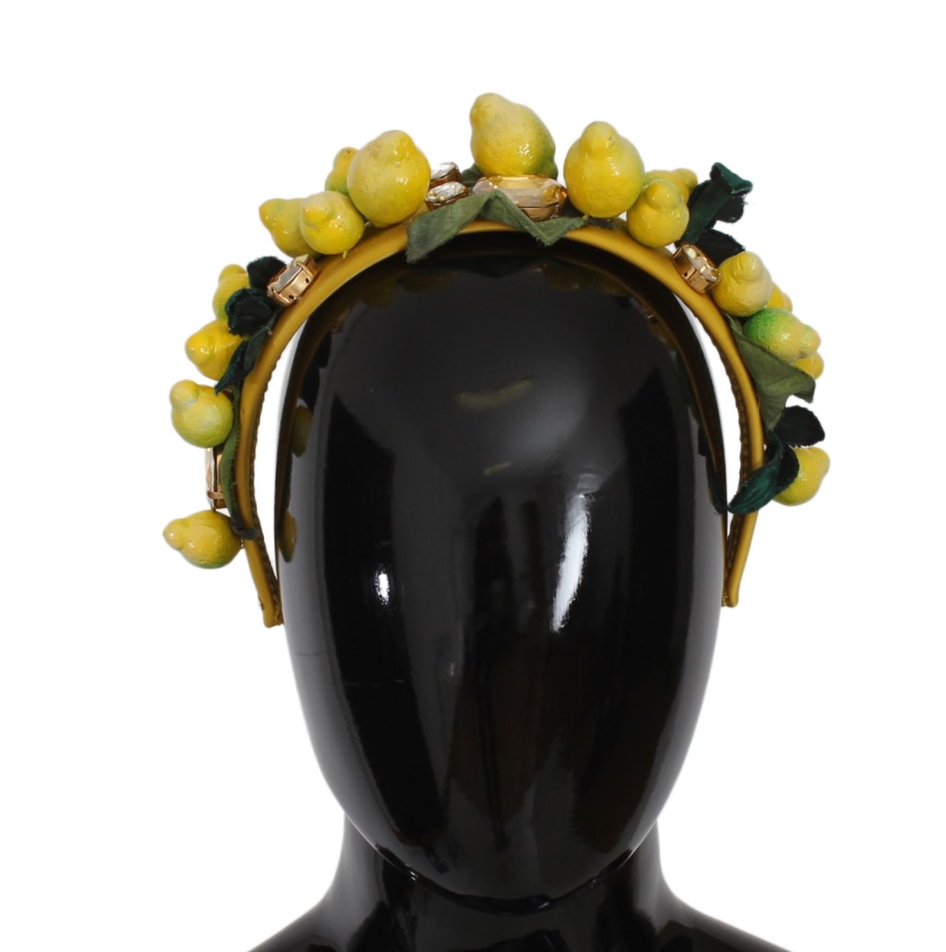 Dolce &amp; Gabbana Exquisites Seiden-Kristall-Zitronen-Stirnband-Diadem