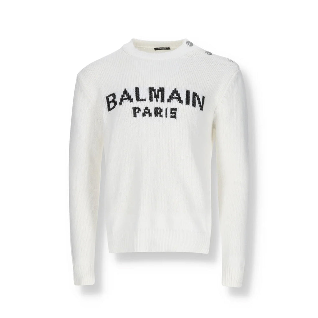 Balmain-Logopullover aus Baumwolle