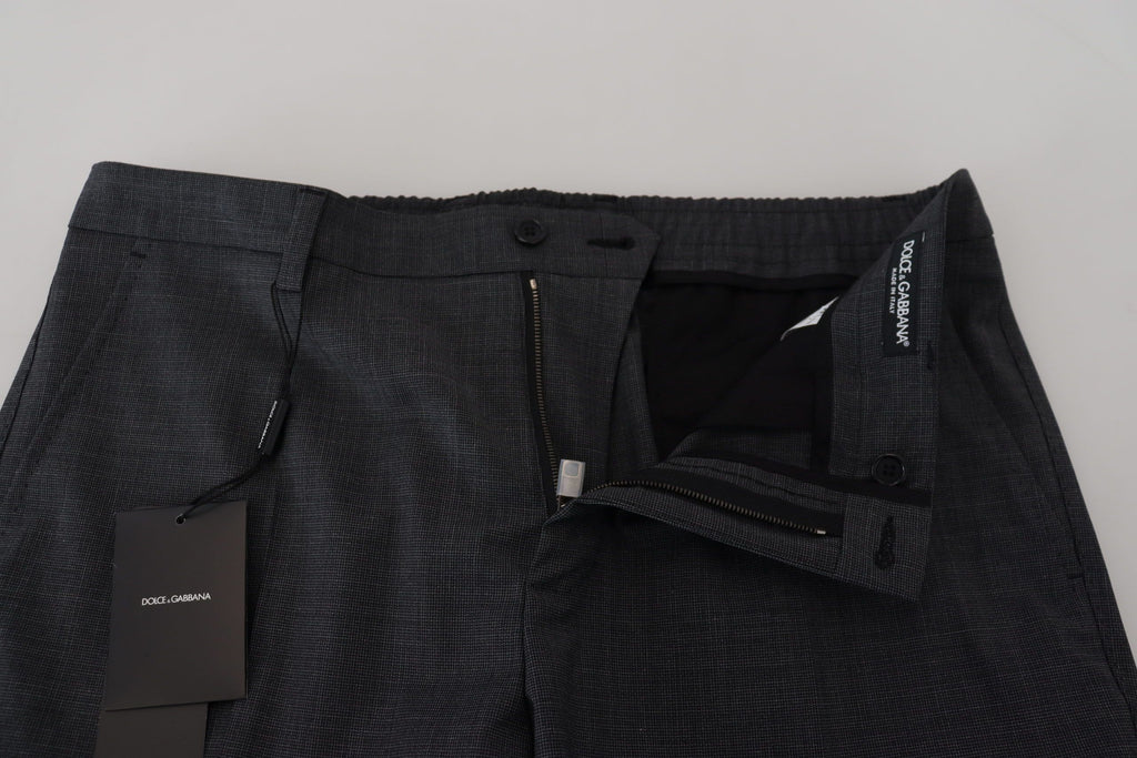 Dolce &amp; Gabbana Elegante karierte Slim Fit Cargohose
