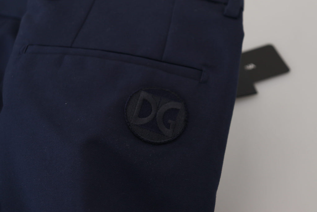 Dolce &amp; Gabbana Elegante Slim Fit Anzughose in Blau