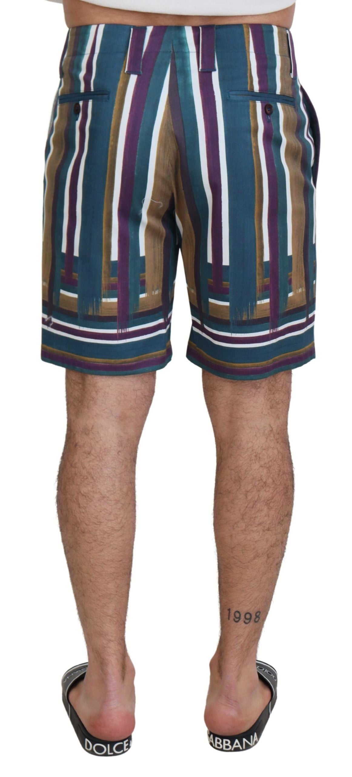 Dolce &amp; Gabbana Chic Mehrfarbige Chino-Shorts – Normale Passform